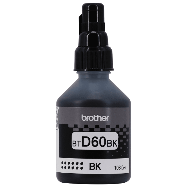 Botella de Tinta BROTHER BTD60BK Negro T420W/T520W/T720DW/T820DW/T920DW/4500DW