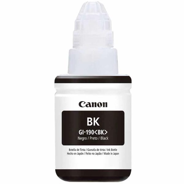 Botella de tinta Canon GI-190BK Negro G2100/G3110/G4110 135ml