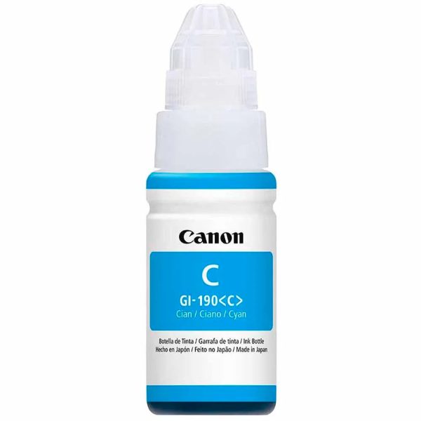 Botella de tinta Canon GI-190C Cian G2100/G3110/G4110 70ml