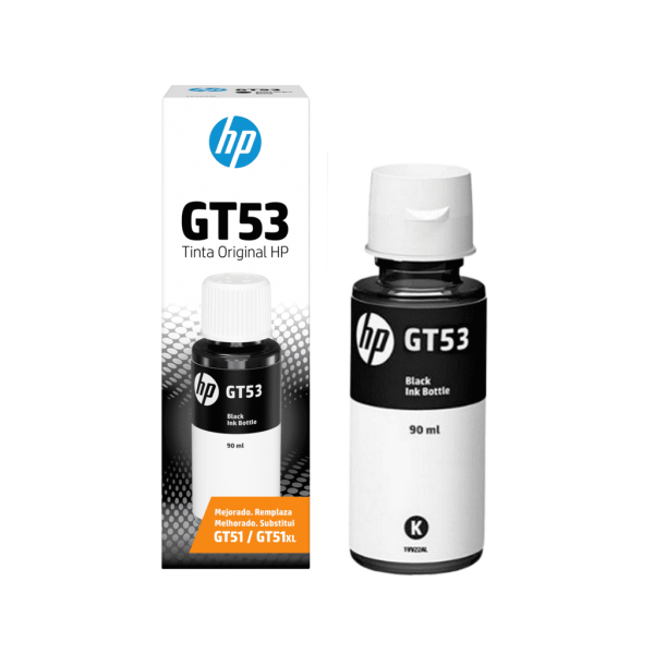Botella de Tinta HP GT53 Negro Original (1VV22AL) 90ml