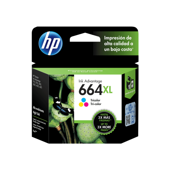Cartucho de tinta HP 664XL Tricolor (F6V30AL) DeskJet 1115/2135/4535/4675 330 Pag.
