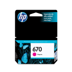 Cartucho de tinta HP 670 Magenta (CZ115AL) DeskJet 3525/4615/4625/5525 300 Pag.