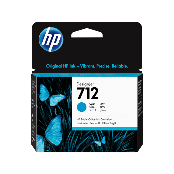 Cartucho de tinta HP 712 Cian (3ED67A) DesignJet T210/T250/T650 29ml
