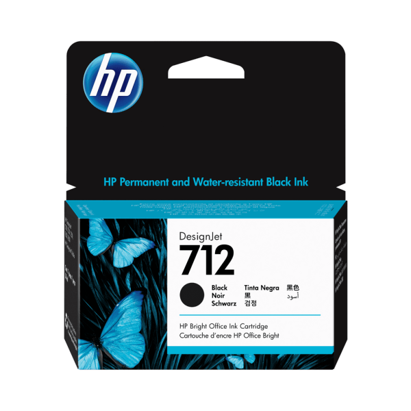 Cartucho de tinta HP 712 Negro (3ED70A) DesignJet T210/T250/T650 38ml