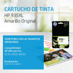 Cartucho de tinta HP 935XL Yellow (C2P26AL) OfficeJet 6320/6830 825 Pag.
