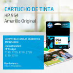 Cartucho de tinta HP 954 Yellow (L0S56AL) OfficeJet 8710 700 Pag.